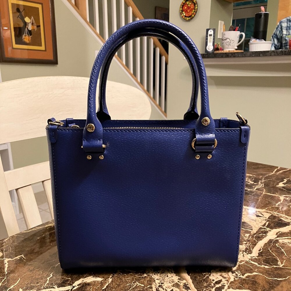 Kate Spade Blue Leather Handbag (Tote or Shoulder Bag) - Picture 2 of 14